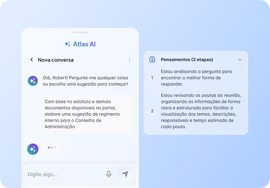 Interface de Insights do Atlas AI